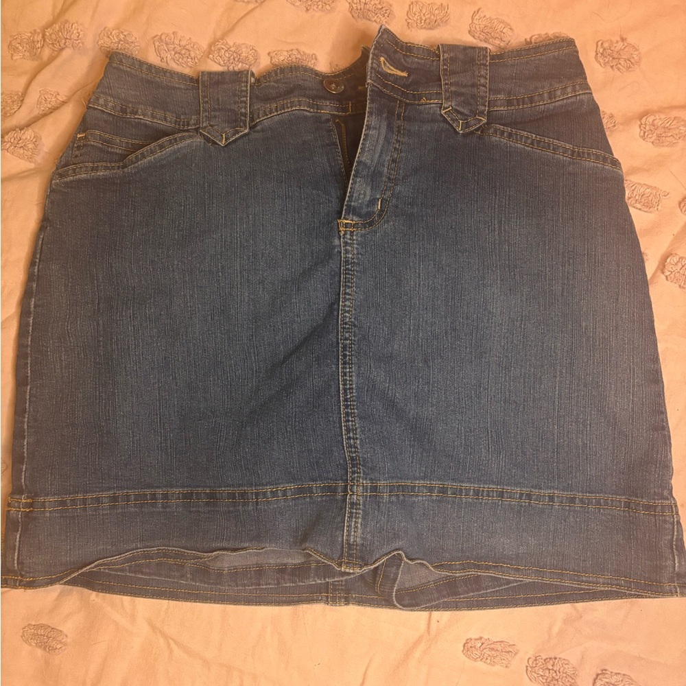 St. John's Bay Denim Mini Skort